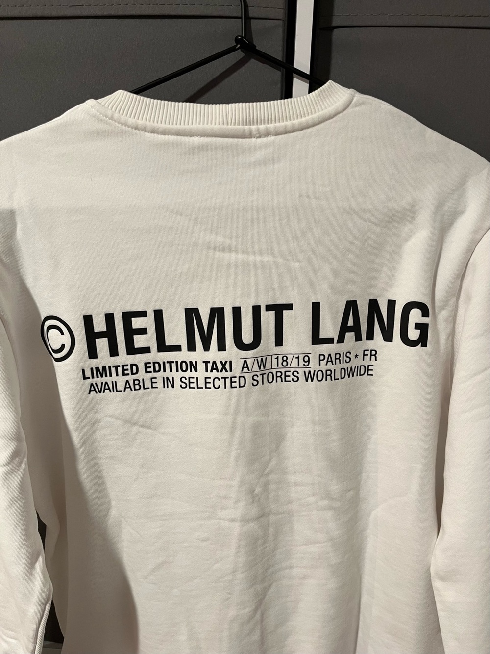 Helmut Lang Taxi White Crewneck Sweatshirt